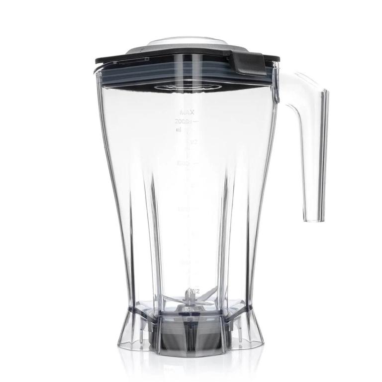 2.0 Liter bianco di puro Nassbehälter aus BPA-freiem Tritan-Kunststoff mit Deckel und Messskala