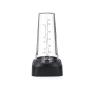 Transparenter 500ml Mixbehälter aus BPA-freiem Kunststoff mit Messskala auf schwarzem Sockel.